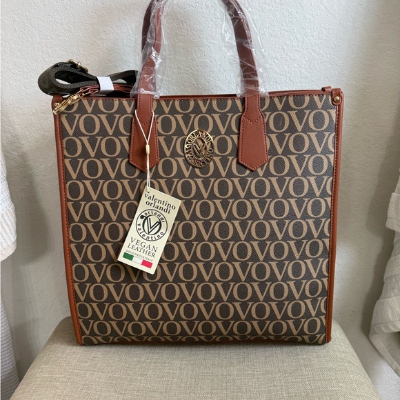 OVO Logo Patterned Tote in Brown and Tan - Picture 3 of 5
